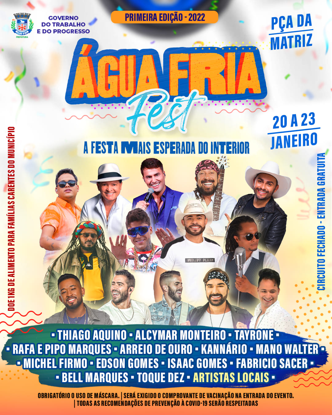 Primeira edição do Água Fria Fest começa dia 20 de janeiro com cercuito fechado