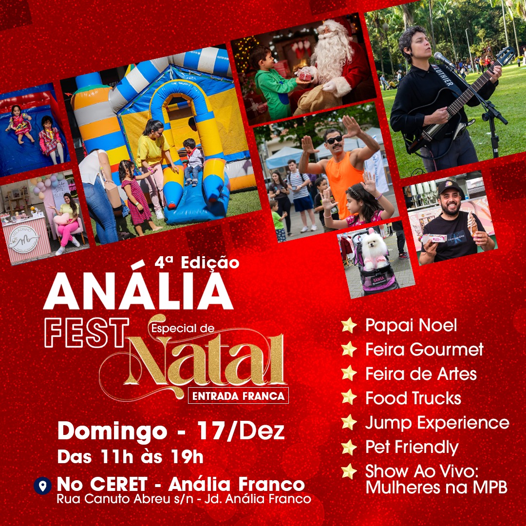 Anália Fest terá edição extra neste domingo, 17